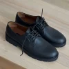 Handcrafted Leather Derby Shoes Men's Black Brown