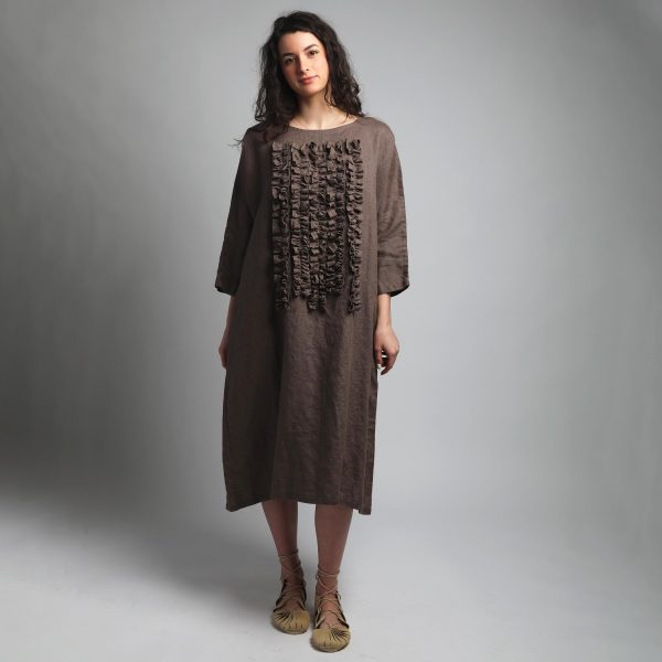 Ready Ship Size S Light Brown Pom Maxi